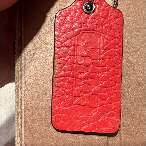 COACH Grained Leather Key Fob Bag Charm Keychain Hang Tag - Picture 3 of 8